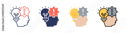 Disruptive Innovation Multi Style Icon Set Vector 