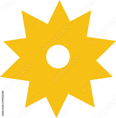 Flower clip art design on plain white transparent isolated background for card, shirt, hoodie, sweatshirt, apparel, card, tag, mug, icon, poster or badge
