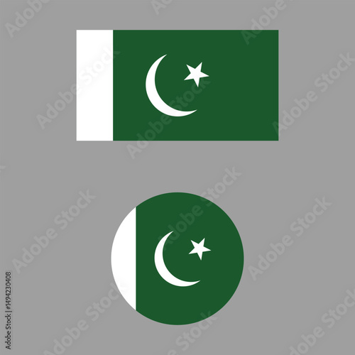 Pakistan Flag. Flat Icon. Stock Illustration Free Download Pakistan Flag. Flat Icon. Stock Illustration - GFXLoad