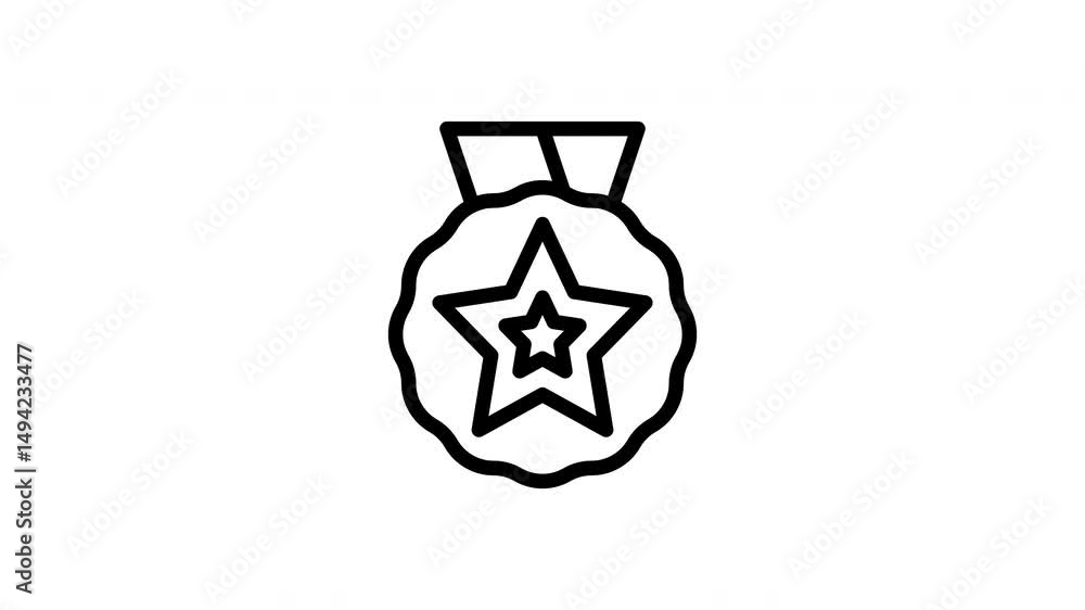 badge minimalist stroke animation badge minimalist stroke animation