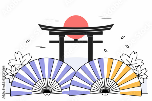 national foundation day  japan  red sun 