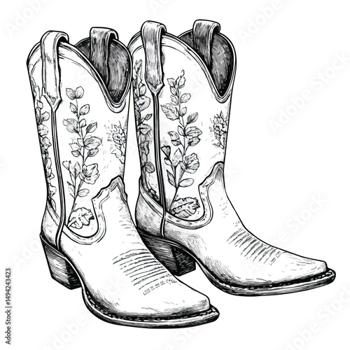 cowgirl boots clip art