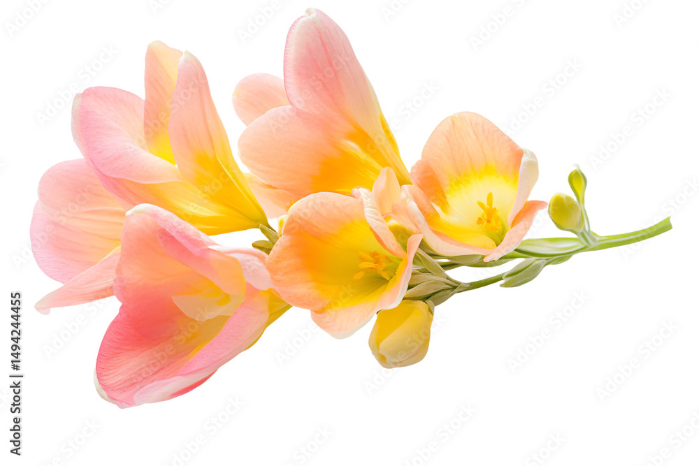 Naklejka premium a close up of a flower with a white background