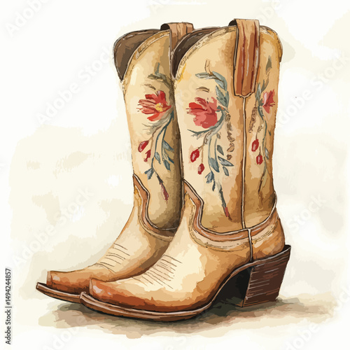cowgirl boots clip art