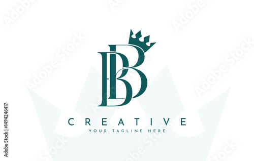 BB initials logo with crown Creative brand identity