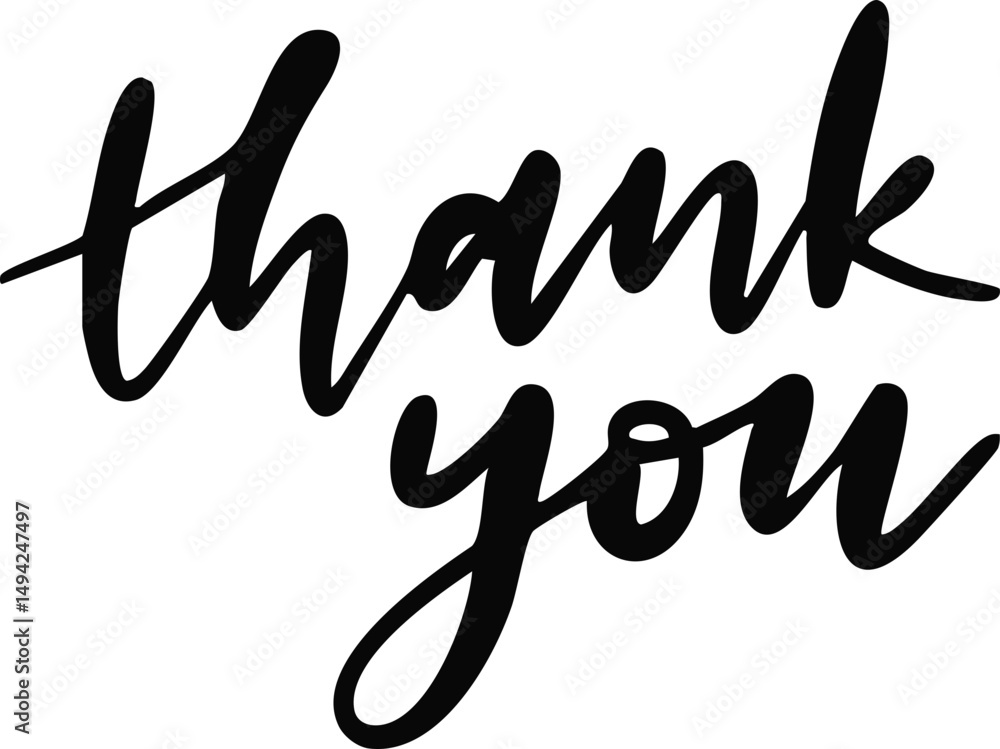 Fototapeta premium thank you, 감사합니다 캘리그라피