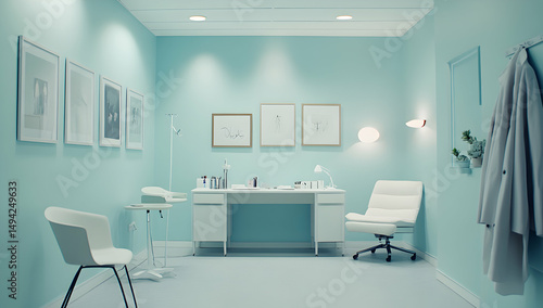 Minimalist doctor's office interior design
