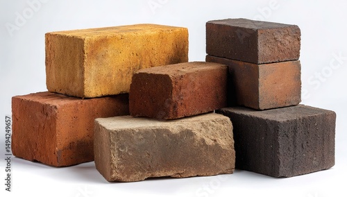 Assorted Building Bricks In Different Shades