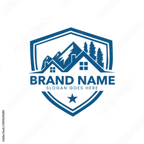  Simple Mountain Outdoors Logo Design Creative Idea