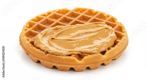 Peanut butter waffle closeup