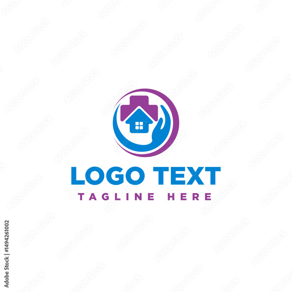 Fototapeta premium Healthcare logo design template. Trendy style, vector eps 10