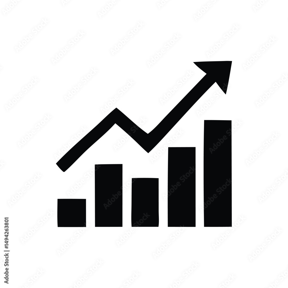 business graph with arrow business graph with arrow