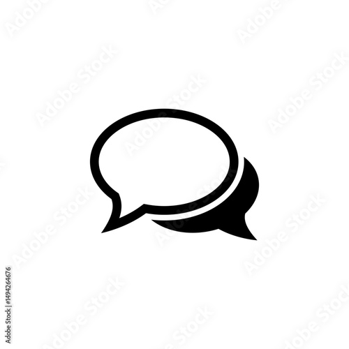 line art chat, bubble speech icon