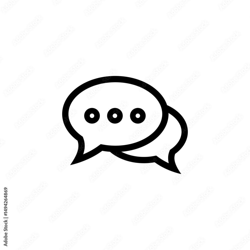 line art chat, bubble speech icon line art chat, bubble speech icon