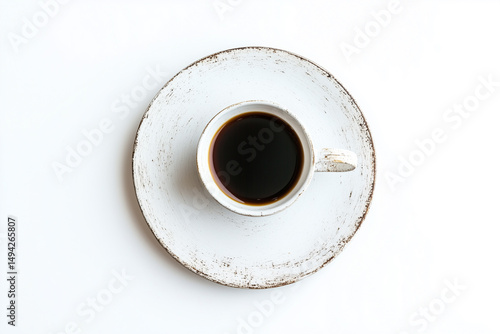 ceramic plate placed on a clean white background