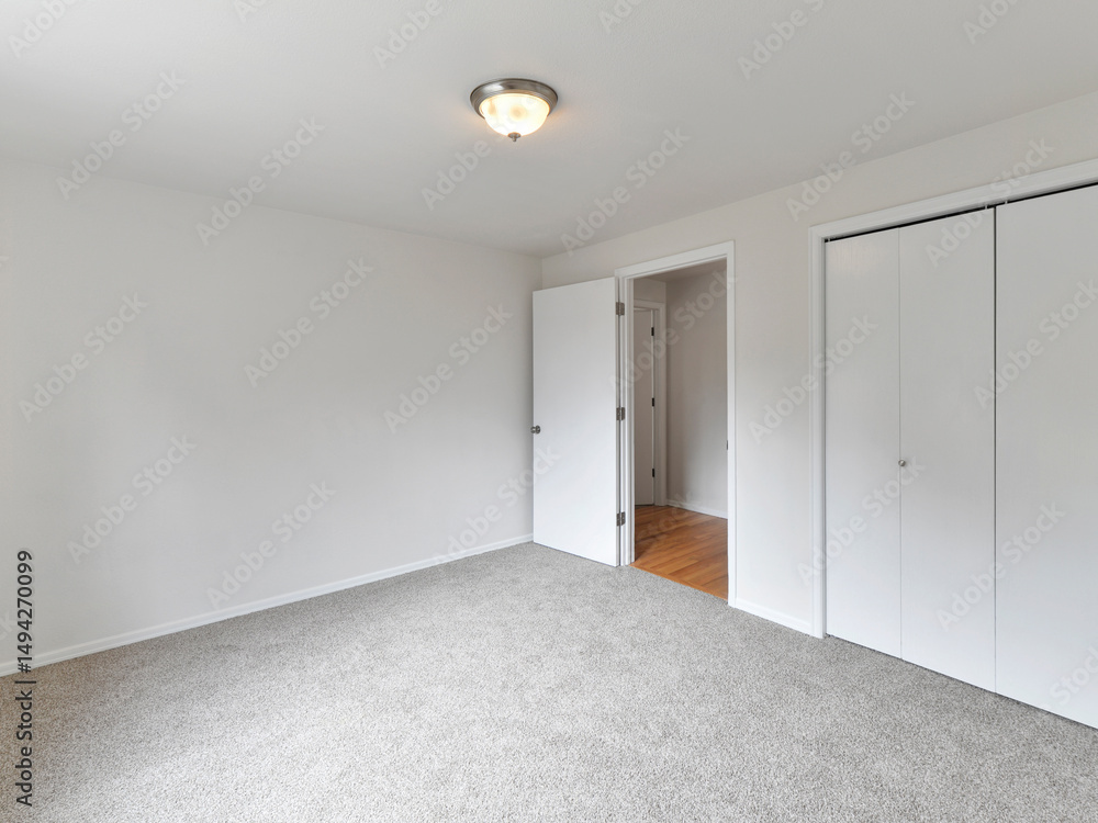 Fototapeta premium Modern residential empty bedroom interior