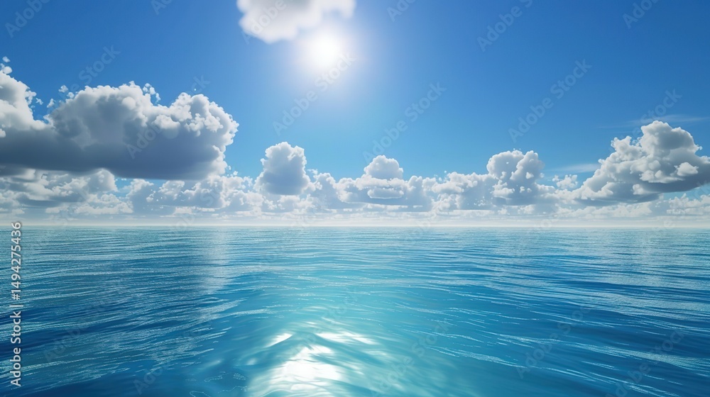 Obraz premium Breathtaking High-Definition Images Showcasing Serene Blue Sky Backgrounds: A Visual Ode to Tranquility and Expansiveness