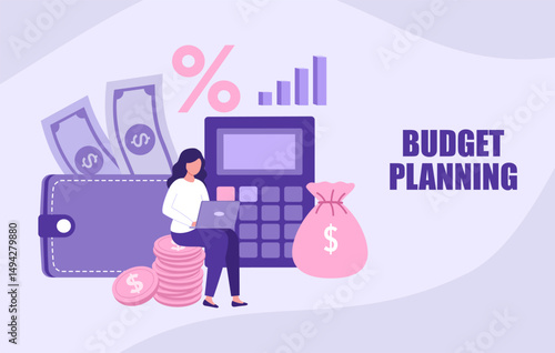 Budget Planning concept. Detailed financial foresight and strategic expense management. 