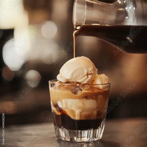 Classic Italian Affogato Espresso Chill Dessert