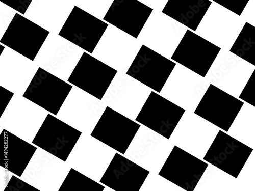 Black and white square pattern background. Geometric vector texture background and Grunge abstract overlay shapes.
