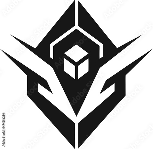 Minimal Abstract Tech Icon Futuristic Idea Future Design Idea