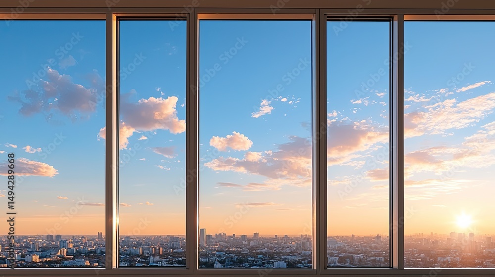 Fototapeta premium vibrant silver gleam, energetic vibes, polished sheen, window view.