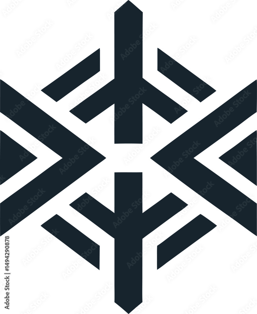 Fototapeta premium Minimal Logo H Shape Design Two Minimalist Refinement