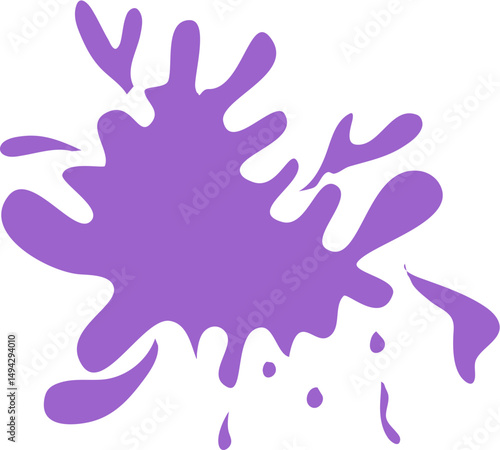 Amethyst Ink Splatter: Abstract Liquid Flow.