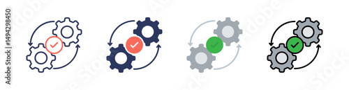 Transformation Multi Style Icon Set Vector 