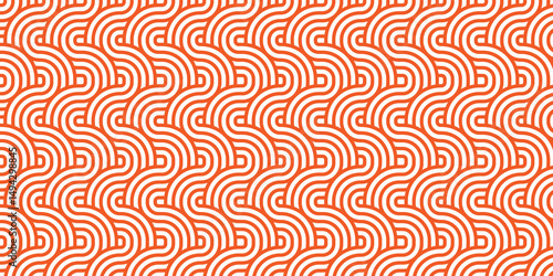 Obraz na plátně Overlapping creative diamond circle abstract red pattern background with waves texture