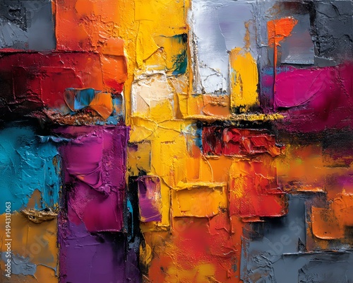 Wallpaper Mural Vibrant abstract paint splash background ideal for festive greetings Vibrant abstract painting with bold colors and dynamic shapes, perfect for modern art enthusiasts and designers. Torontodigital.ca