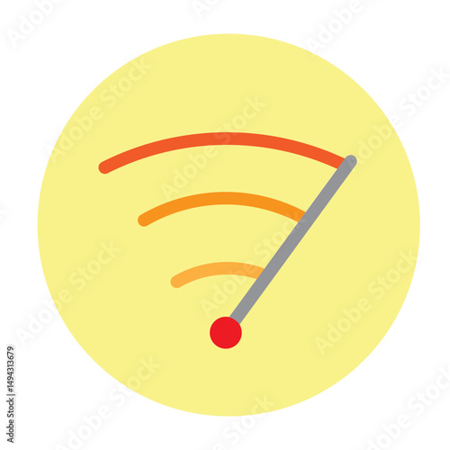 Network Speed Vector Flat Icon Design