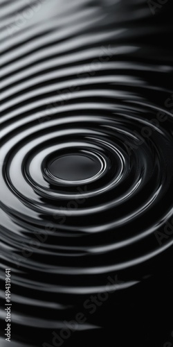 Swirl expands softly, fluid echoes ripple toned, background fades