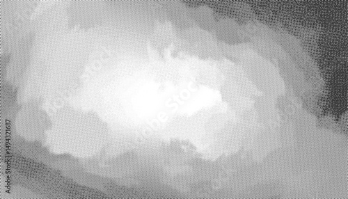 Abstract Cloudscape with Luminescent Center