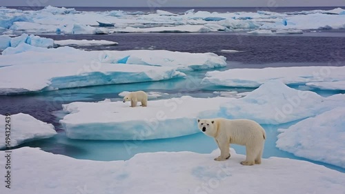 polar bears on ice