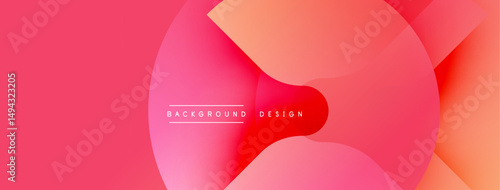 Abstract pink background. Overlapping circles create dynamic visual effect. Gradient colors blend smoothly, modern design element.
