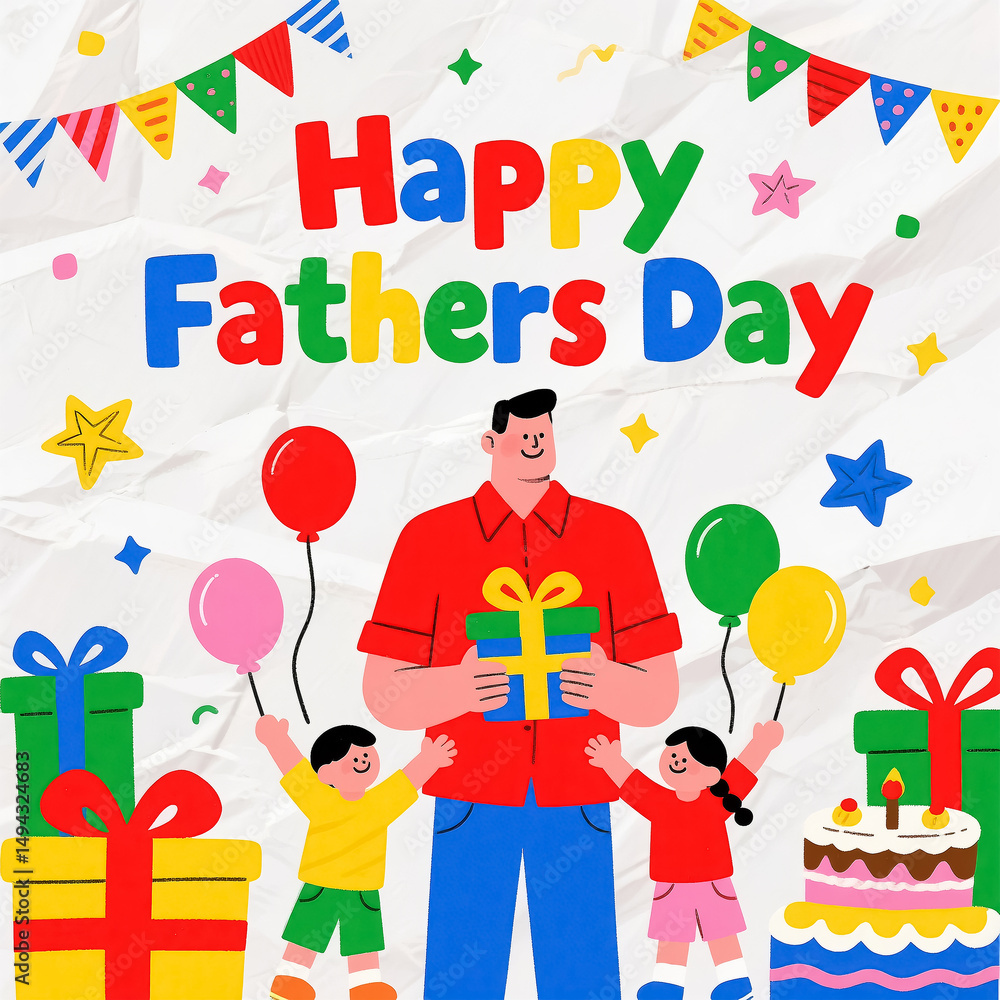 Happy Father's Day celebration with her child Happy Father's Day celebration with her child