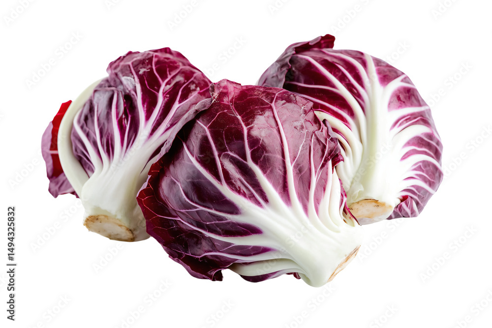 Fototapeta premium a couple of red cabbages cut in half