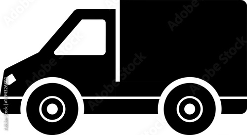 Wallpaper Mural Delivery Van Icon - Black and White
Shipping and Logistics Vehicle Symbol - Vector
Cargo or Transport Van Icon Torontodigital.ca