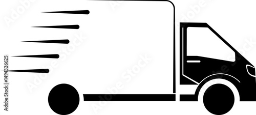 delivery truck moving van icon set for shipping and logistics