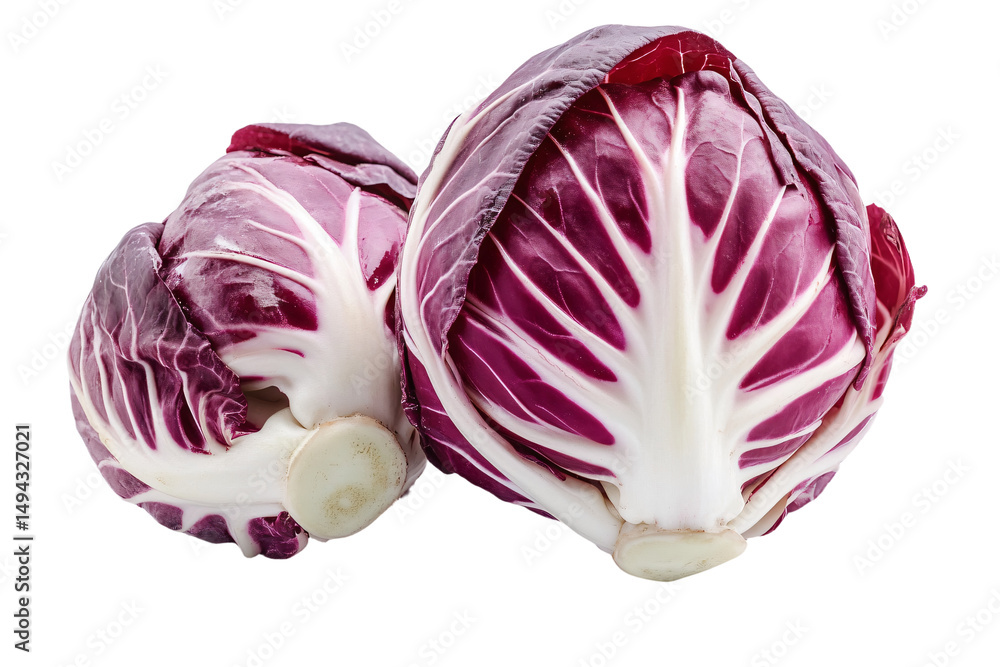 Fototapeta premium a couple of red cabbages sitting next to each other