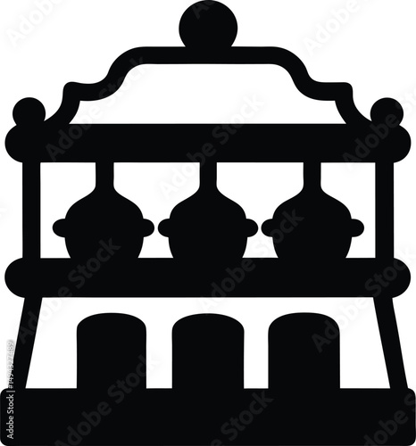 silhouette of a restaurant