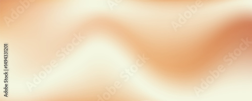 Beige gradient background. Nude color gradation texture. Broun neutral creamy light. Warm ivory pastel backdrop. Soft abstract vector blurred bg with smooth gloss.