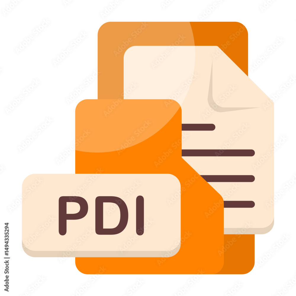 Obraz premium PDI Format Icon