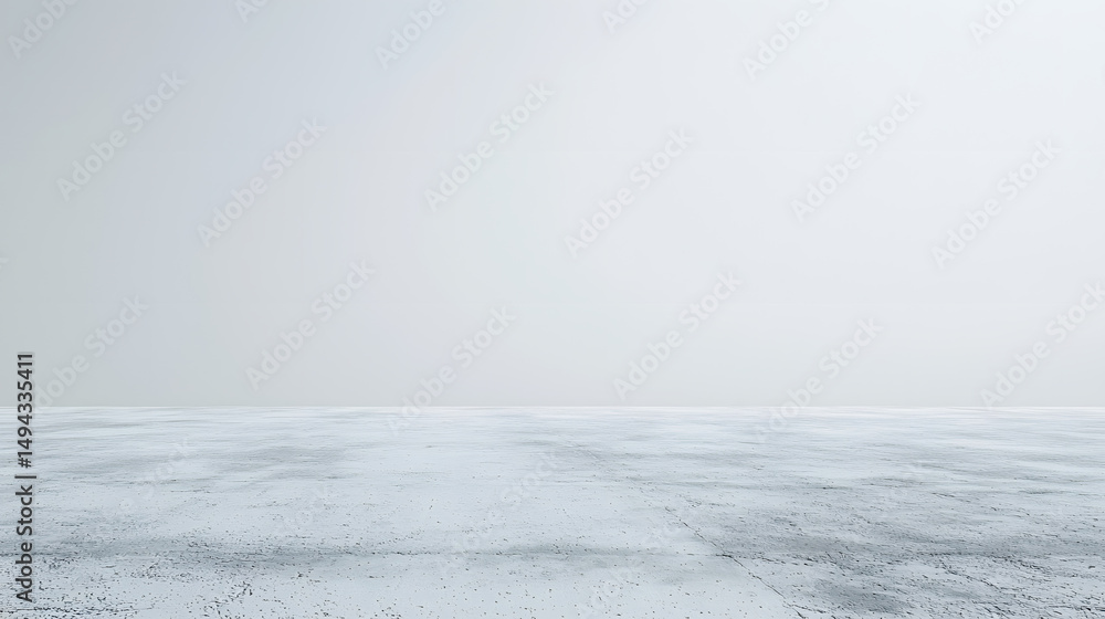 Obraz premium Empty Concrete Space in Fog: A minimalistic view of an empty concrete space shrouded in a thick fog, creating a sense of mystery and solitude.