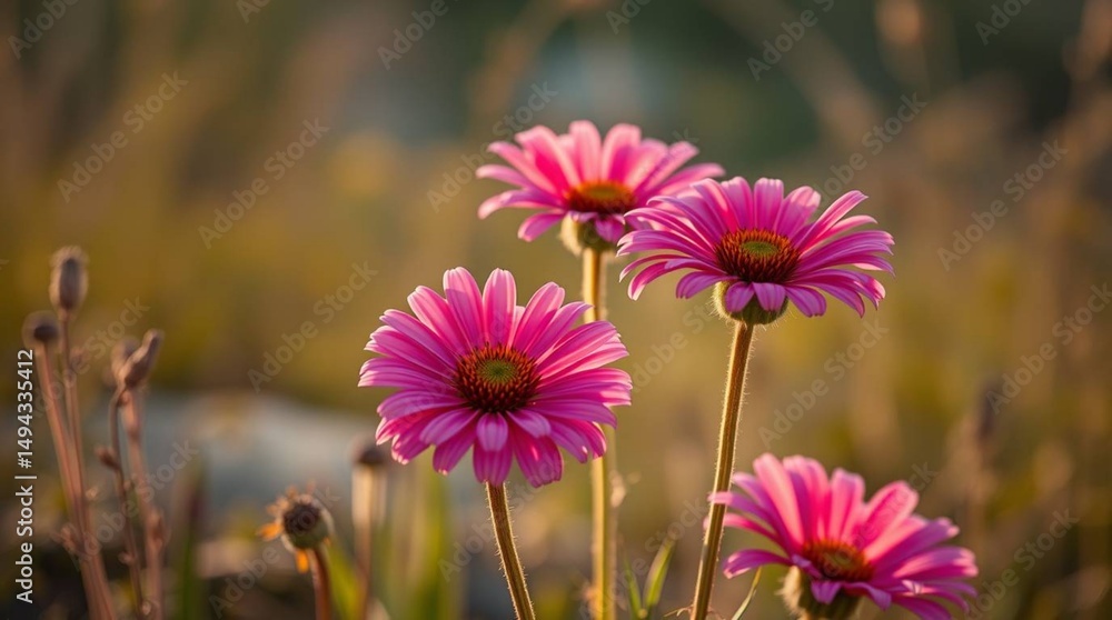 Fototapeta premium pink flower in the field