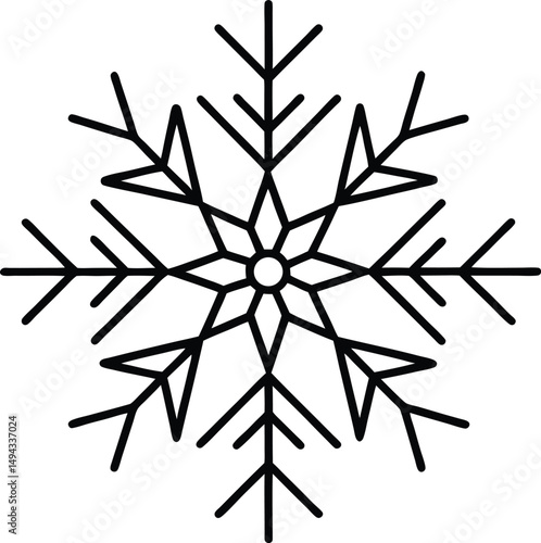 black and white snowflake