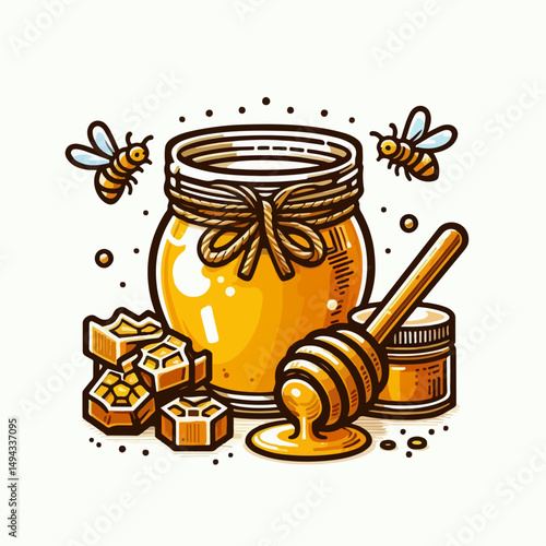 honey dipper and honey