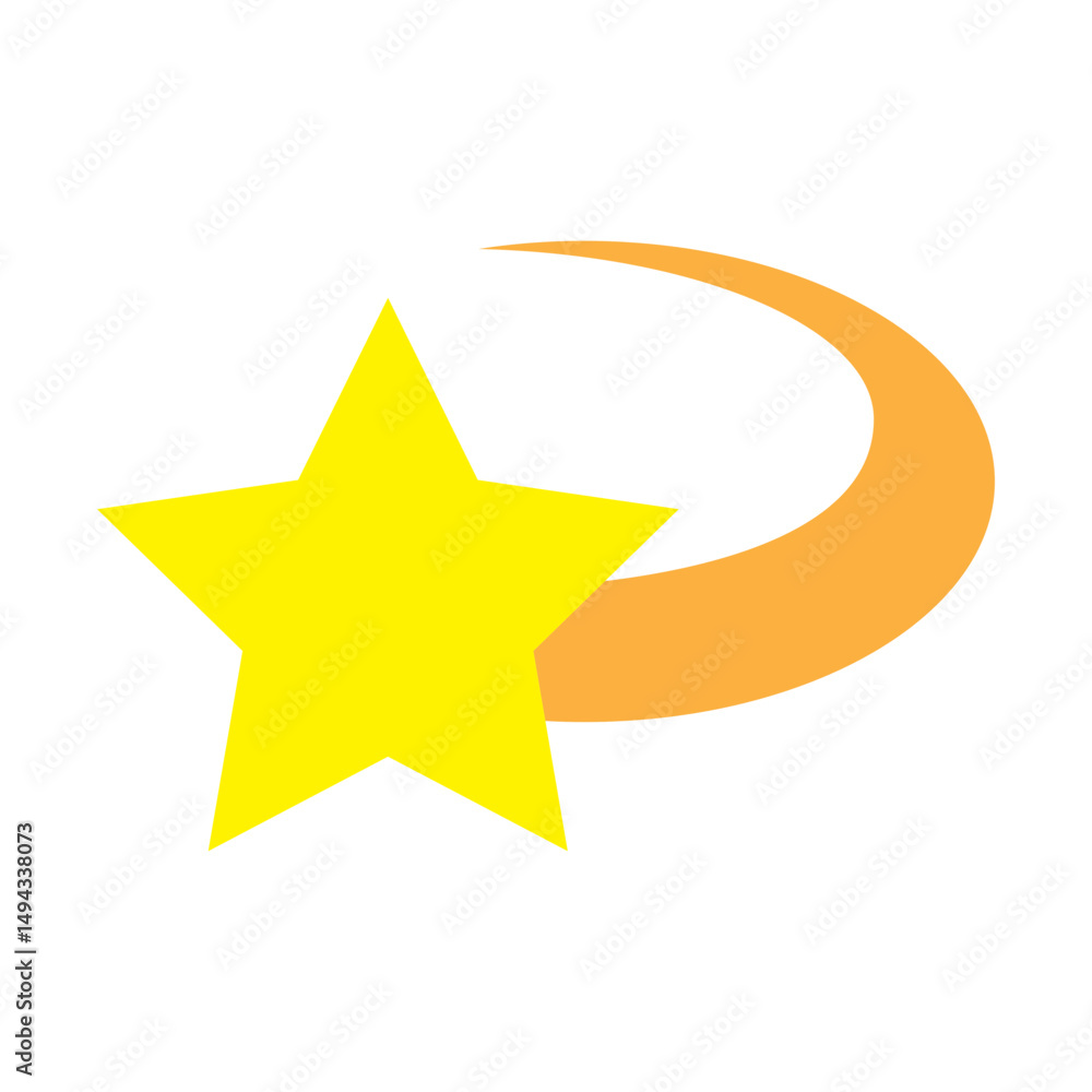 Shooting Star Vector Flat Icon Design Shooting Star Vector Flat Icon Design