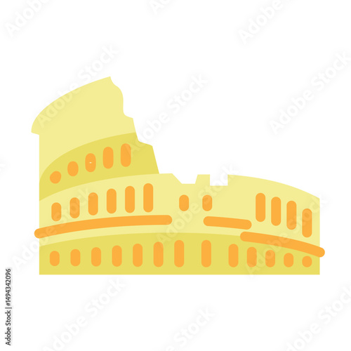 Colosseum Vector Flat Icon Design